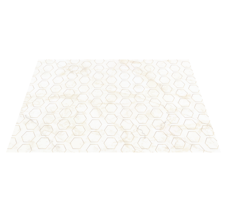 Tapis vinyle marbre motif marbré hexagonal - TenStickers