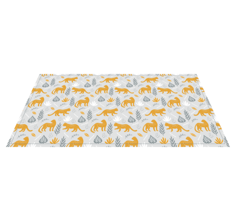 Tapis vinyle animal motif de chats sauvages - TenStickers