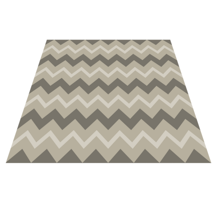 Tapis vinyle rayures motif chevrons marron - TenStickers