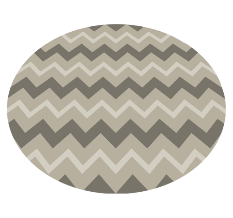 Tapis vinyle rayures cercles à motif chevron - TenStickers