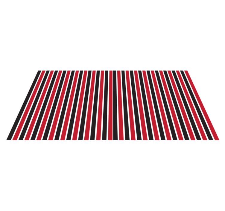Tapis vinyle rayures motif rouge et noir - TenStickers