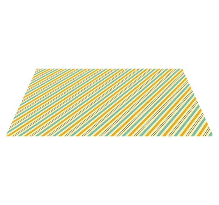 Tapis vinyle rayures bleu et jaune en diagonale - TenStickers