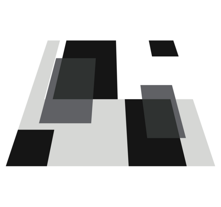 Tapis vinyle design moderne agencement carré abstrait - TenStickers