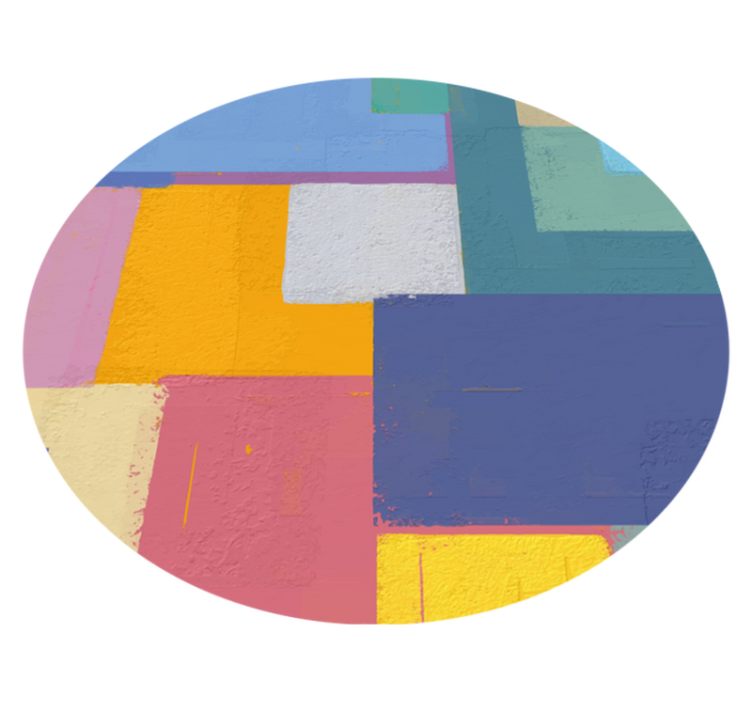 Tapis vinyles géométriques figures géométriques vives - TenStickers