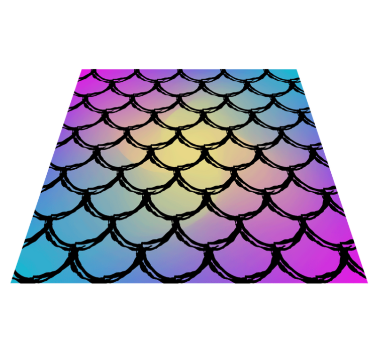 Tapis vinyle autouroute motif écailleux coloré - TenStickers