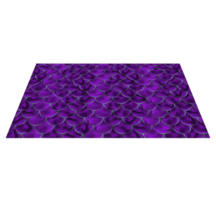 Tapis vinyle animal motif violet avec écailles - TenStickers