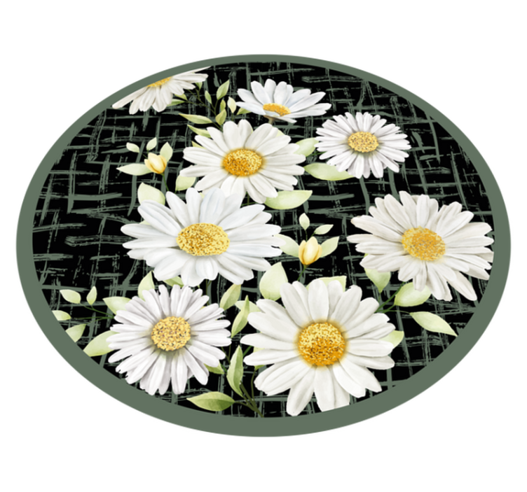 Tapis vinyle fleurs et plantes arrangement de marguerites - TenStickers