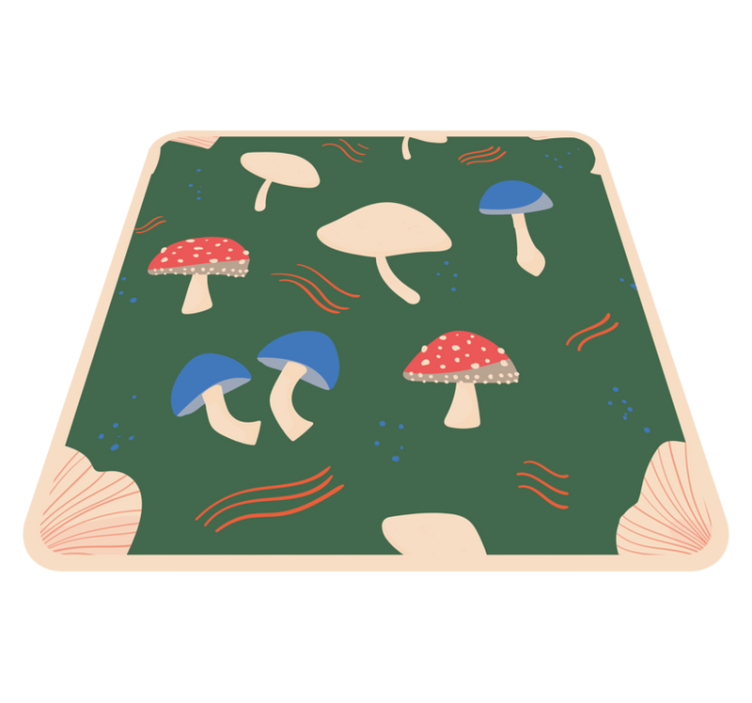 Tapis vinyle nature œuvres d'art vibrantes de champignons - TenStickers