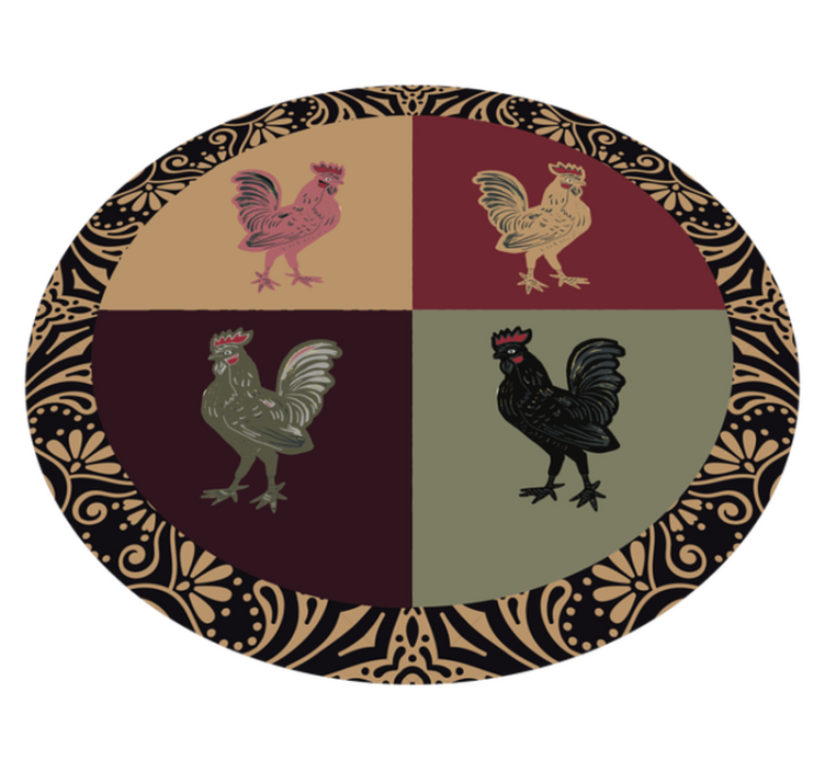 Tapis vinyle animal charmant motif de poulet - TenStickers