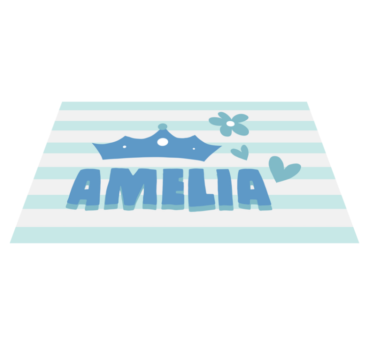 Tapis vinyle personnalisé placement du nom de la couronne - TenStickers