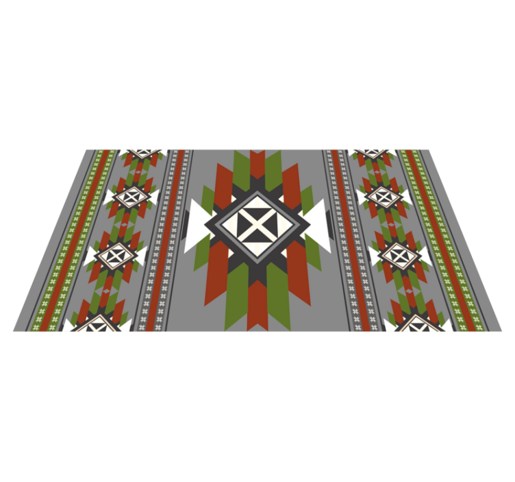 Tapis vinyle éthnique motif géométrique texturé - TenStickers