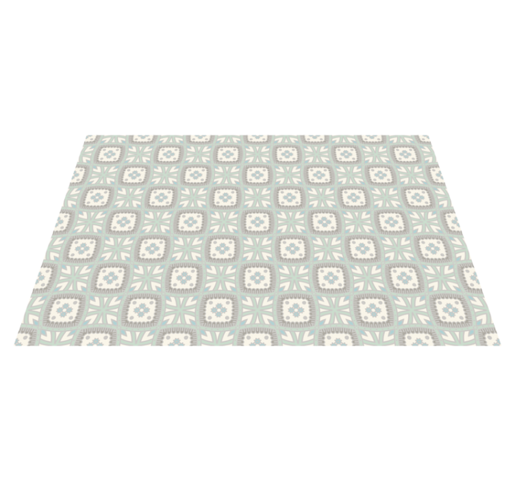 Tapis mosaique vinyle disposition des tuiles - TenStickers