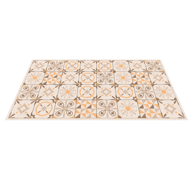 Tapis vinyle marbre motifs de carreaux vintage - TenStickers