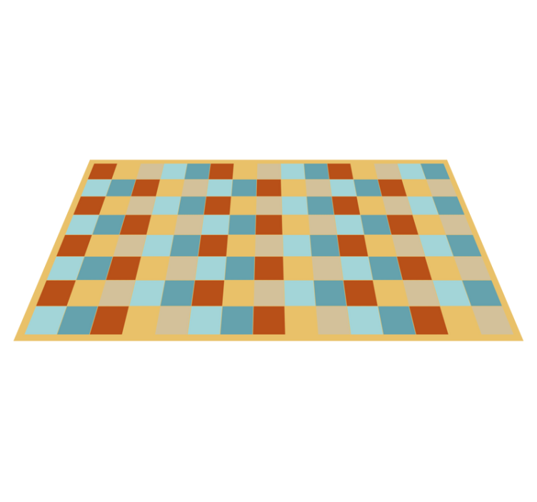Tapis vinyles géométriques style damier - TenStickers