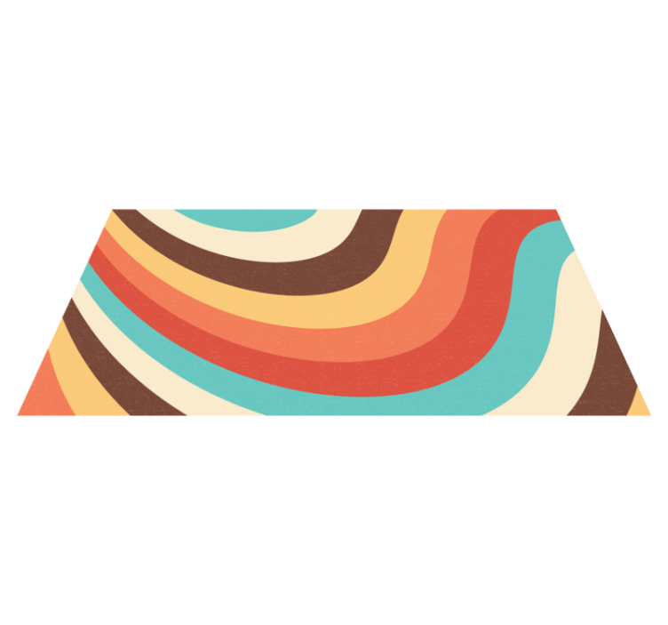 Tapis vinyle design moderne motif de vague rétro - TenStickers