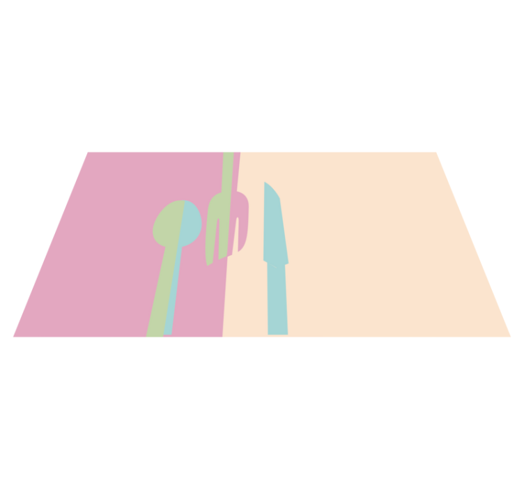 Tapis vinyle cuisine silhouettes d'ustensiles élégantes - TenStickers