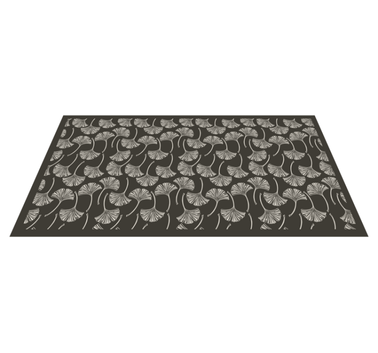 Tapis vinyle fleurs et plantes motif de feuille de ginkgo - TenStickers