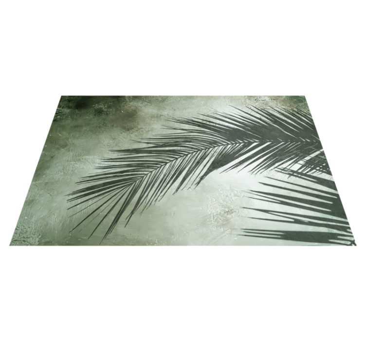 Tapis vinyle fleurs et plantes élégance feuillage palmier - TenStickers