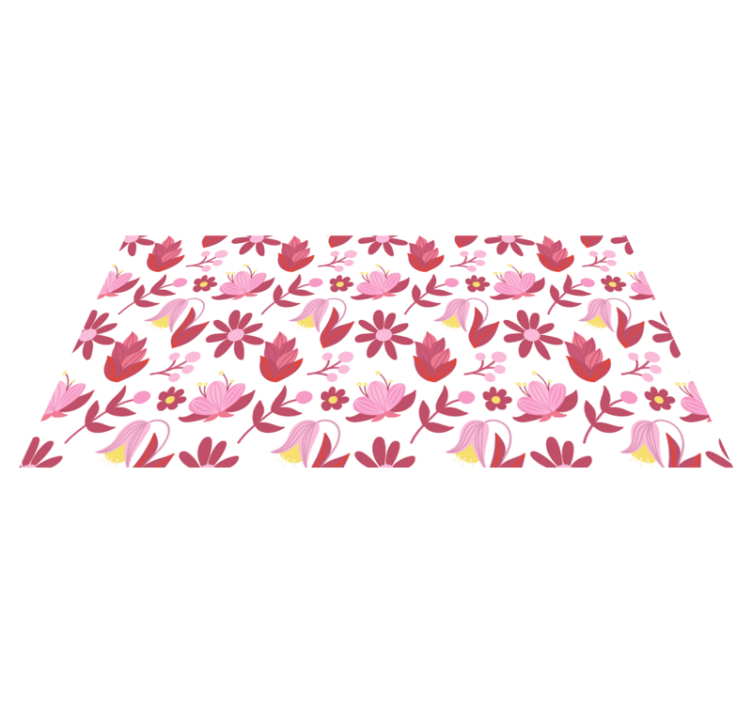 Tapis vinyle fleurs et plantes motifs floraux fleurissent - TenStickers
