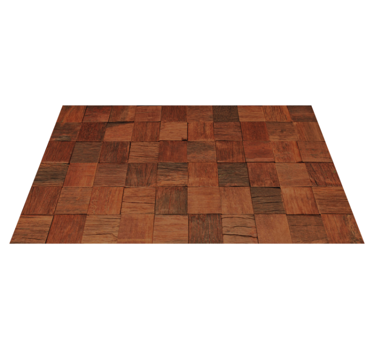 Tapis vinyle imitation parquet texture marron chaude - TenStickers