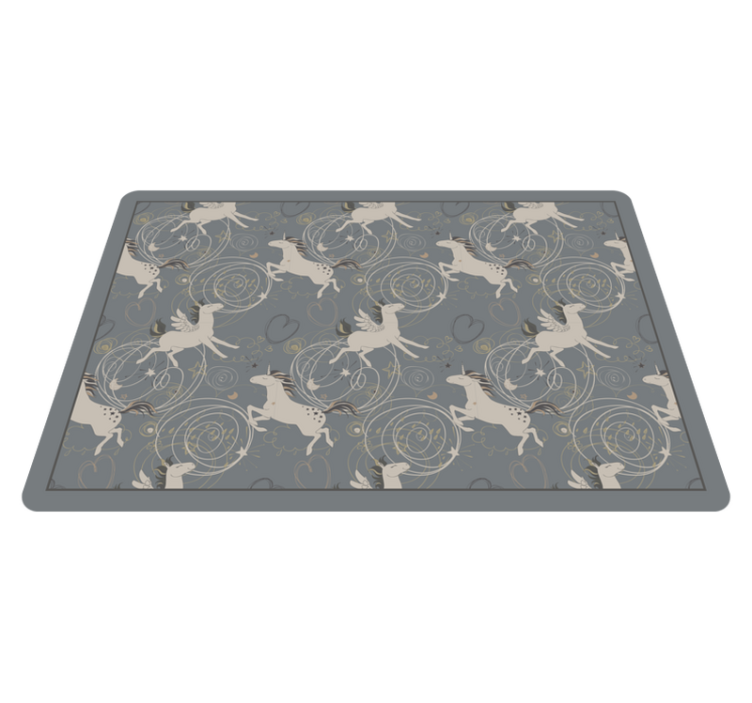 Tapis vinyle pour enfants design licornes fantaisistes - TenStickers