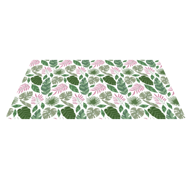 Tapis vinyle nature motifs feuillage tropical - TenStickers