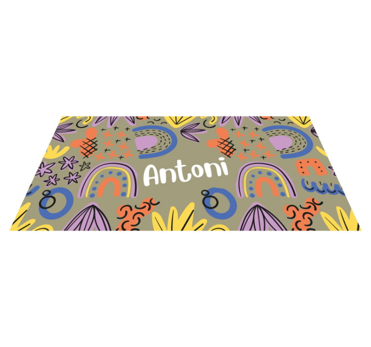 Tapis vinyle autres tapis motifs arc-en-ciel colorés - TenStickers