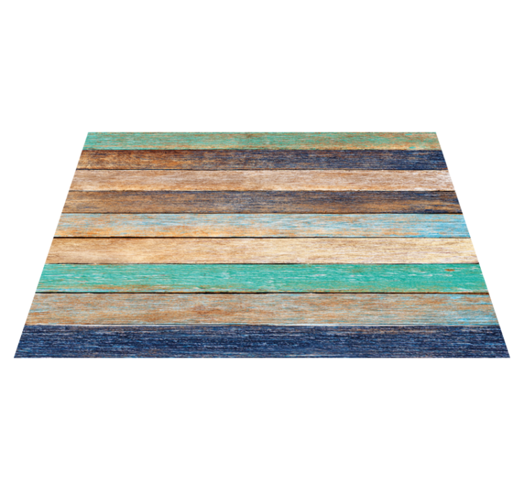 Tapis vinyle imitation parquet planches de bois multicolores - TenStickers