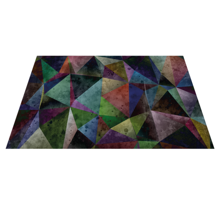 Tapis vinyles géométriques mosaïque triangulaire colorée - TenStickers