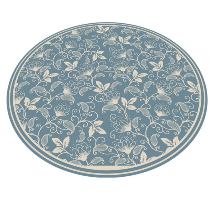 Tapis vinyle fleurs et plantes tourbillon botanique - TenStickers