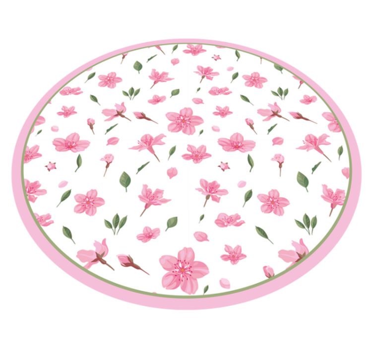 Tapis vinyle fleurs et plantes fleur rose en éclosion - TenStickers