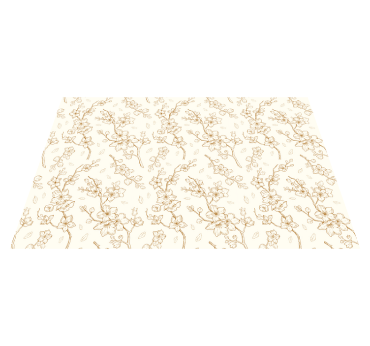 Tapis vinyle fleurs et plantes motif de branche en fleur - TenStickers