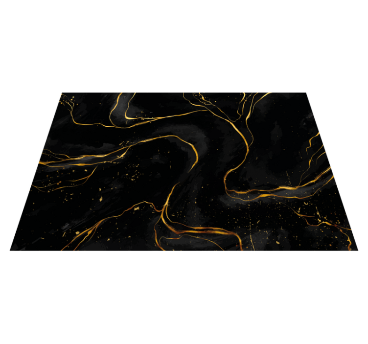 Tapis vinyle marbre tourbillons dorés - TenStickers