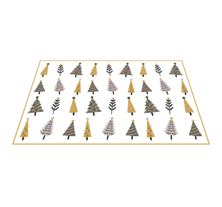 Tapis vinyle noël motif d'arbre fantaisiste - TenStickers