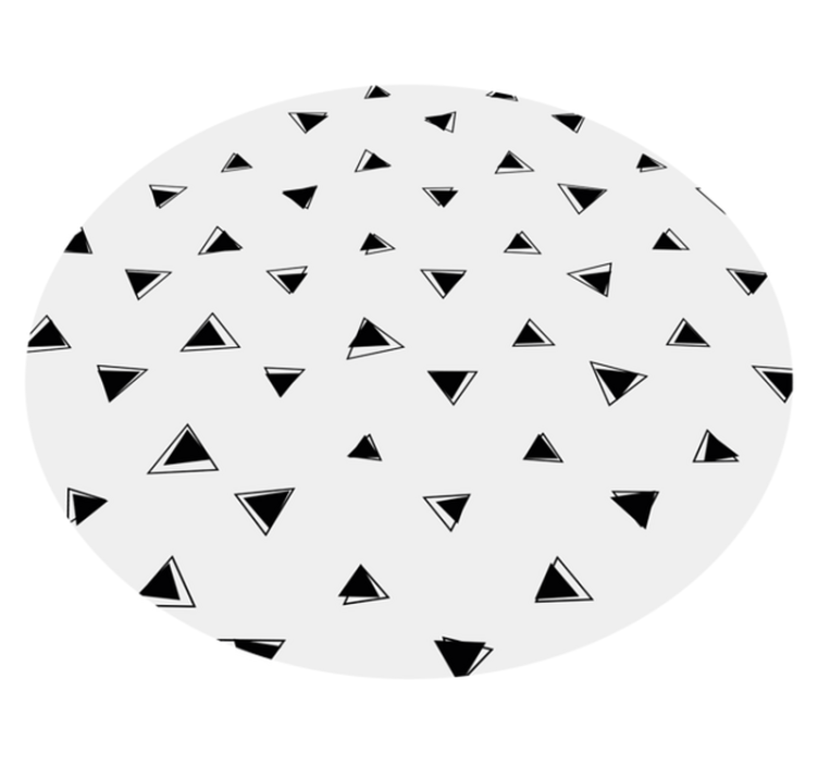 Tapis vinyles géométriques triangles noirs monochromes - TenStickers
