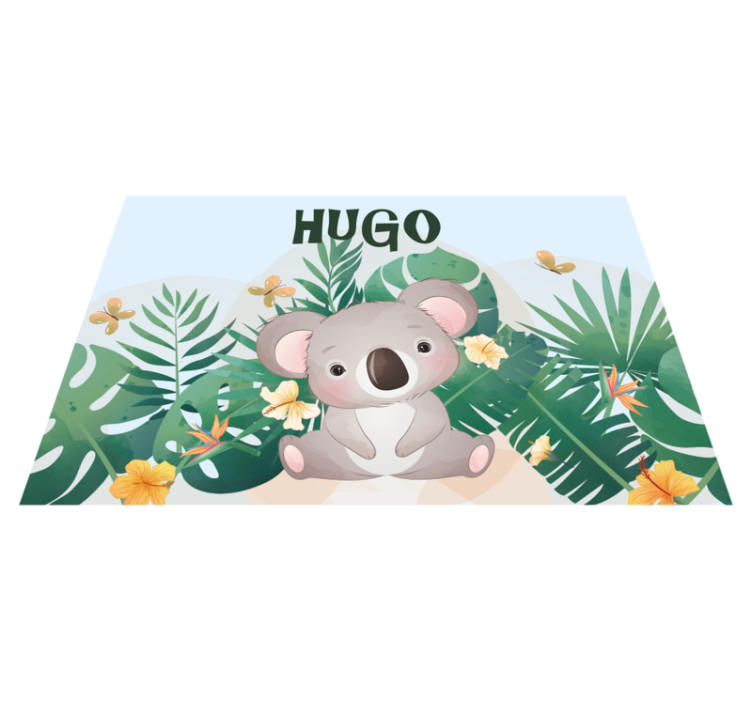 Tapis vinyle personnalisé thème du koala - TenStickers