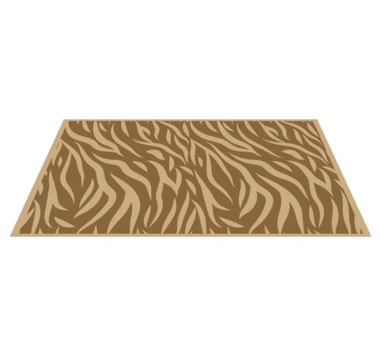 Tapis vinyle animal motifs zébrés marron - TenStickers