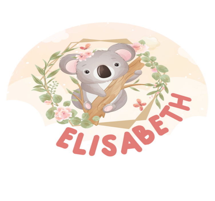 Tapis vinyle personnalisé koala adorable - TenStickers