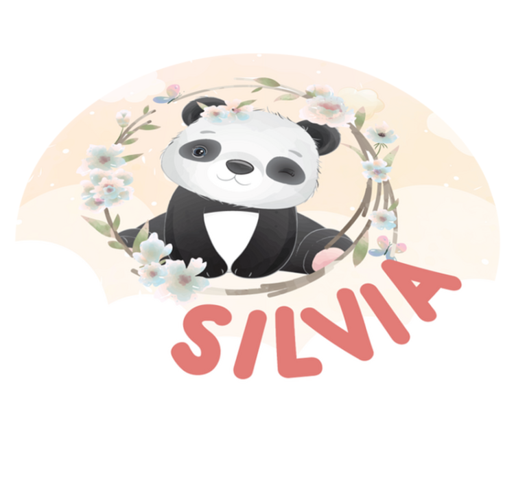 Tapis vinyle personnalisé œuvre d'art panda adorable - TenStickers