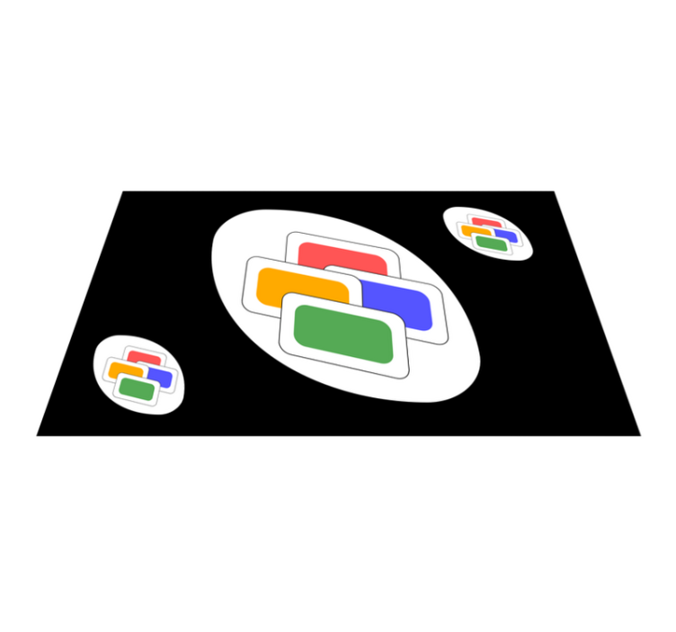 Tapis vinyle jeux carte classique noire - TenStickers