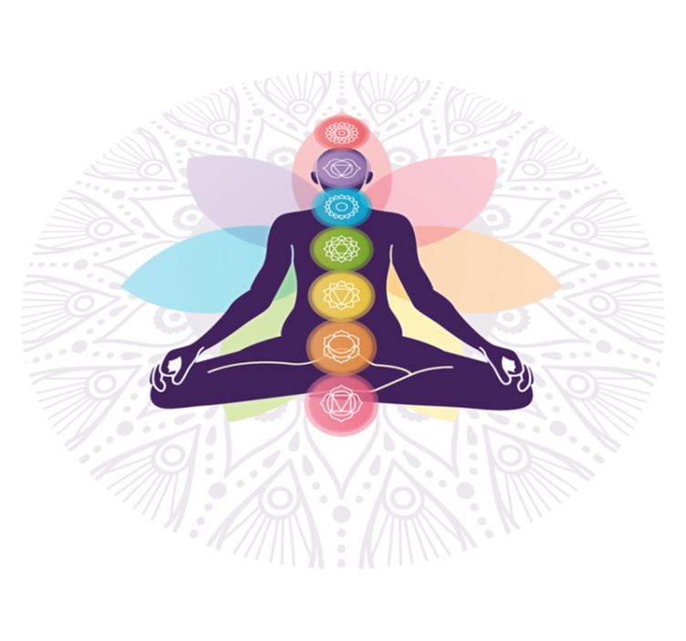 Tapis vinyle mandala symbole de méditation des chakras - TenStickers