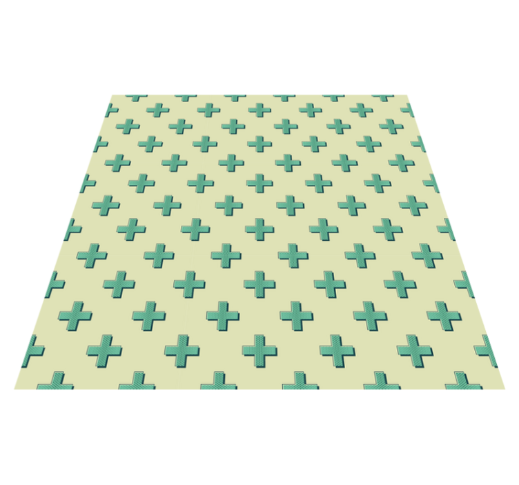 Tapis vinyles géométriques formes menthe plus - TenStickers