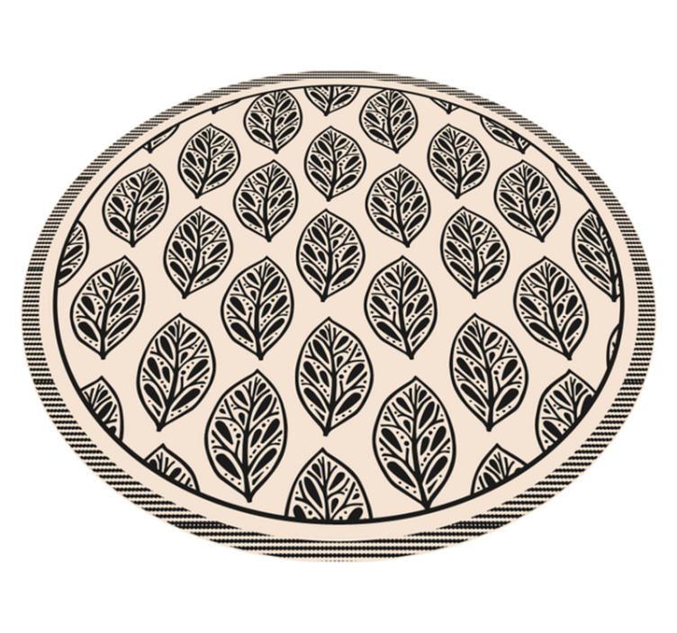 Tapis vinyle nature motif de feuille - TenStickers