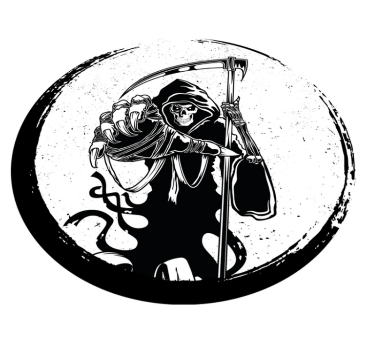 Tapis vinyle pour halloween motif de la grande faucheuse - TenStickers