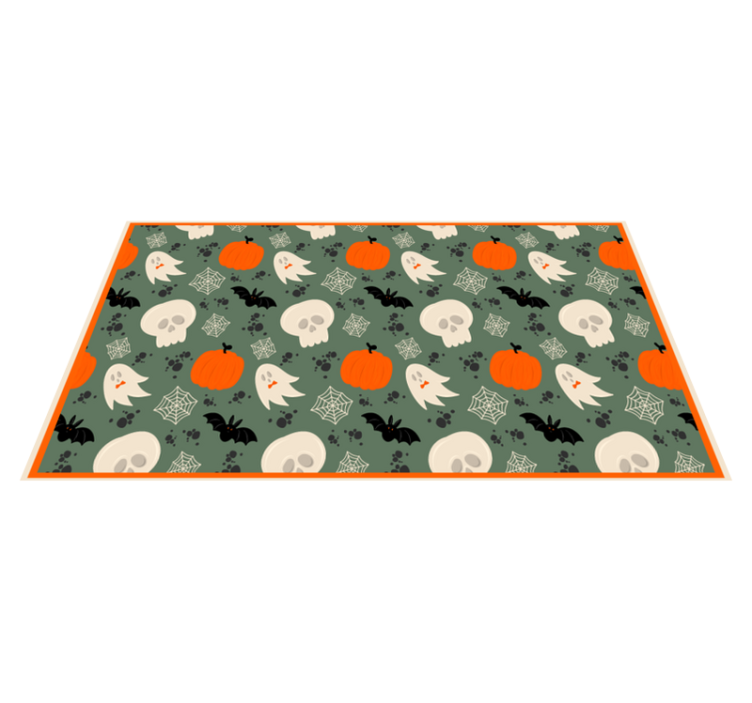 Tapis vinyle pour halloween motif de citrouille effrayant - TenStickers