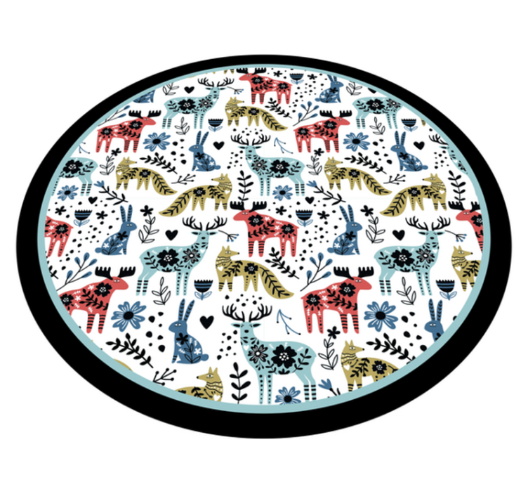 Tapis vinyle chambre bébé motifs d'animaux colorés - TenStickers