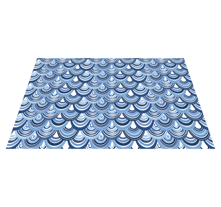 Tapis vinyles géométriques motif d'onde - TenStickers
