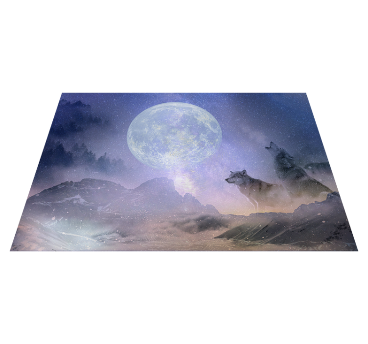 Tapis vinyle nature clair de lune majestueux - TenStickers
