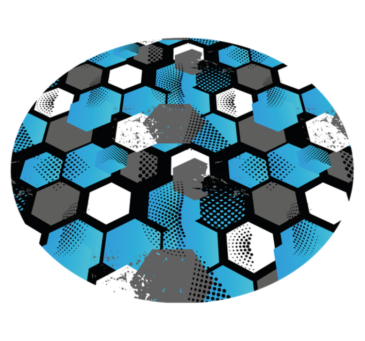 Tapis vinyles géométriques motif hexagonal boost - TenStickers