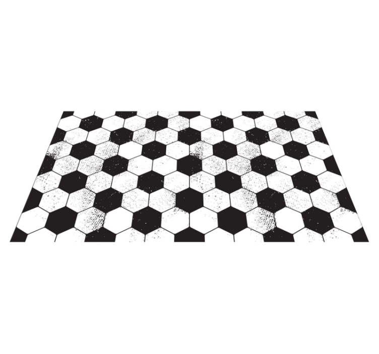 Tapis vinyles géométriques hexagonal noir et blanc - TenStickers